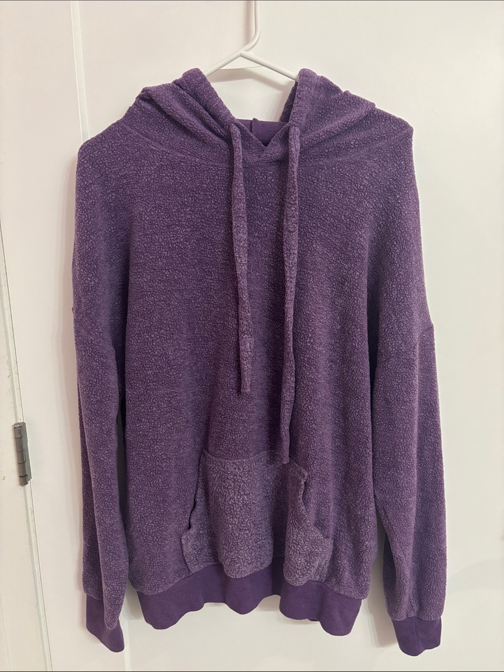 Plush Purple Hoodie Sweatshirt